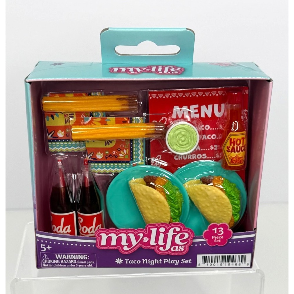 New MY LIFE As  13 pc Taco Night Food Set for 18" Dolls incl Ameri Girl NIB